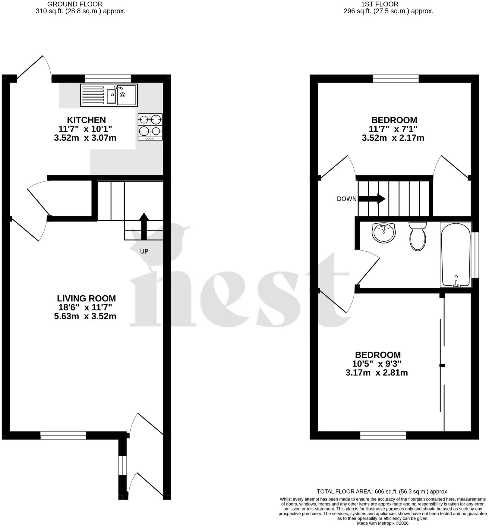 Wimborne Close, Taunton, Somerset floorplan