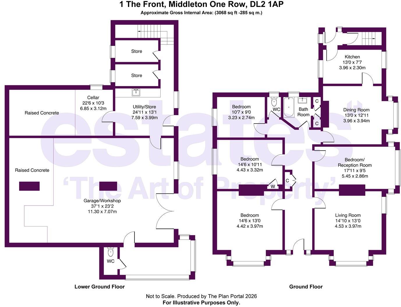 The Front, Middleton One Row, Darlington, DL2 1AP floorplan