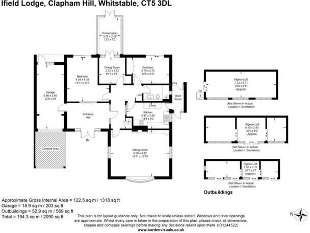 Ifield Lodge, Clapham Hill, Whitstable floorplan