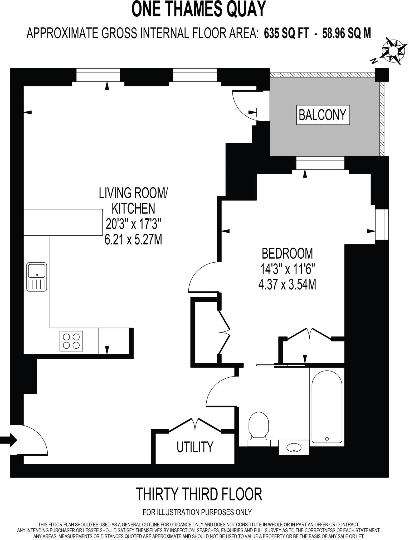 One Thames Quay, 222 March Wall, London, E14 floorplan