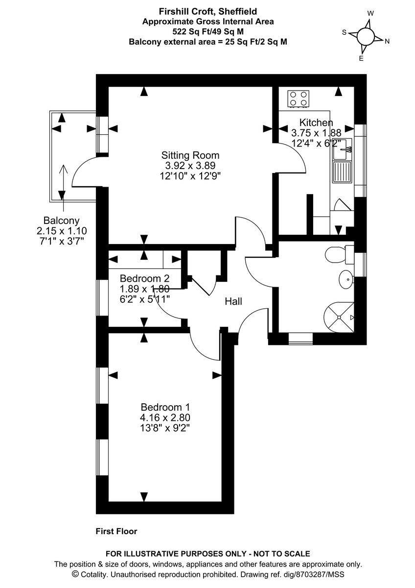 Firshill Croft, Sheffield floorplan