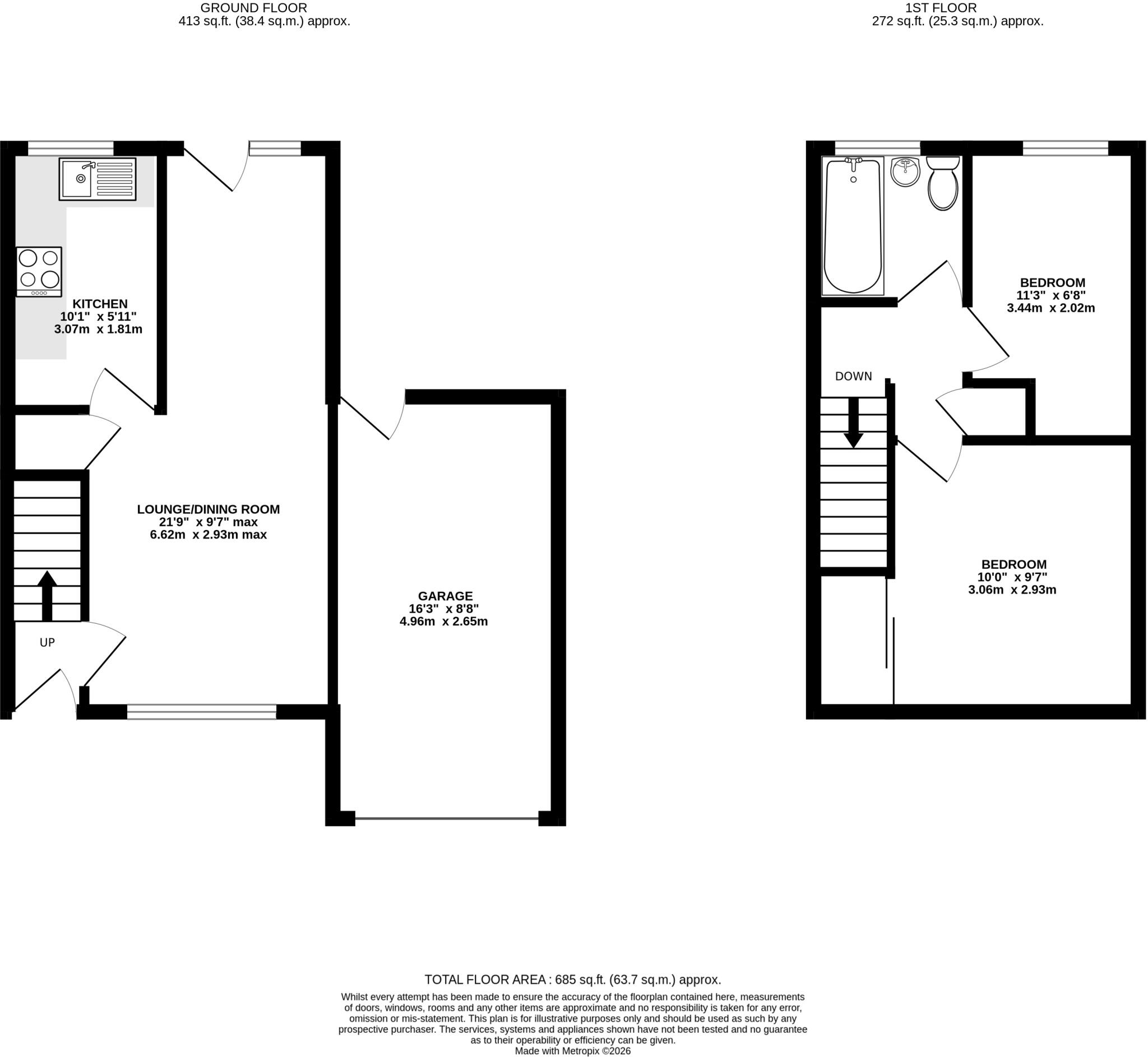 St. Josephs Road, Aldershot, Hampshire, GU12 floorplan