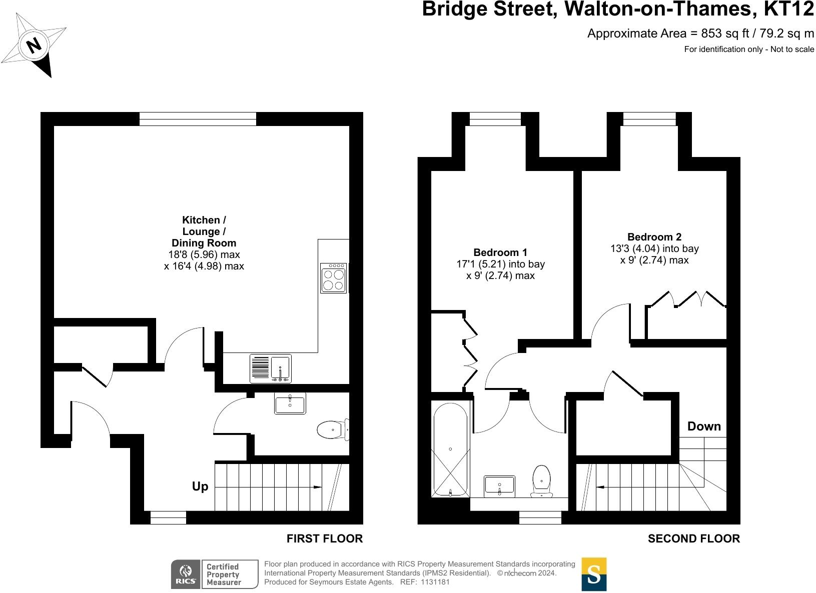 Walton-on-Thames, Surrey, KT12  floorplan
