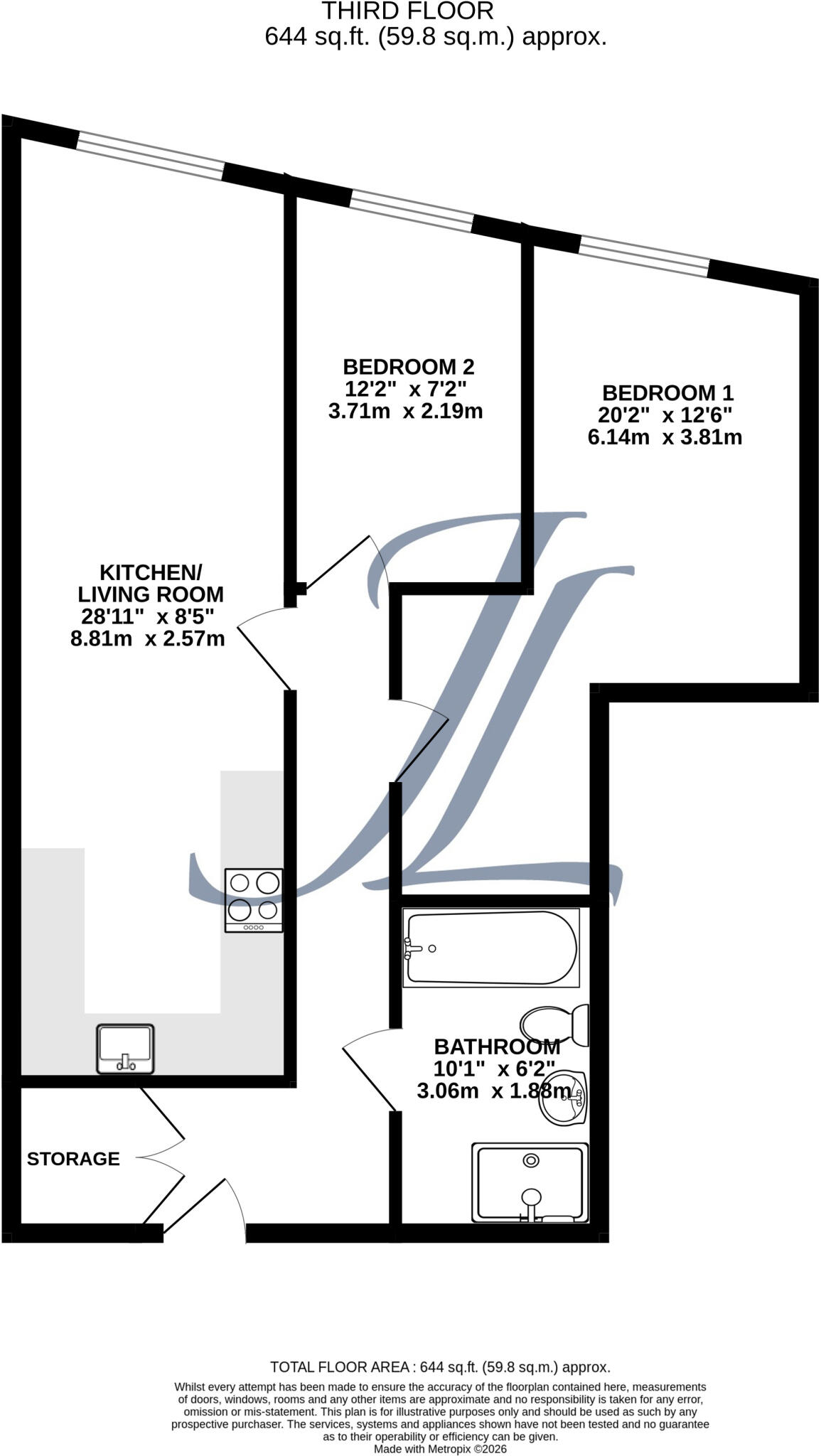 Metalworks Apartments, 93 Warstone Lane, Jewellery Quarter, Birmingham, B18 floorplan