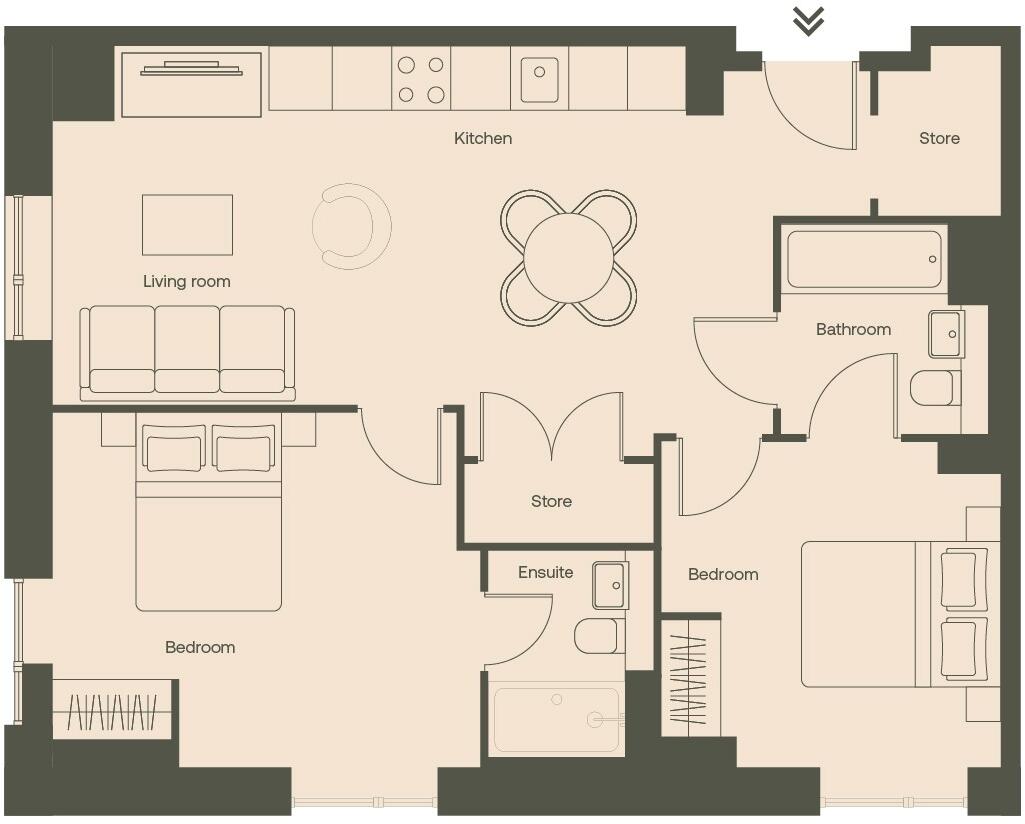 Tai Afon Y Rhodfa Ganolog, Cardiff(City), CF10 floorplan