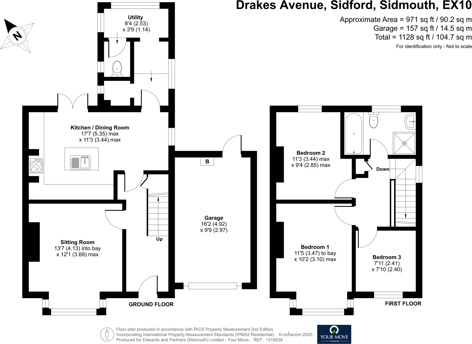 Drakes Avenue, Sidford, Sidmouth, Devon, EX10 floorplan