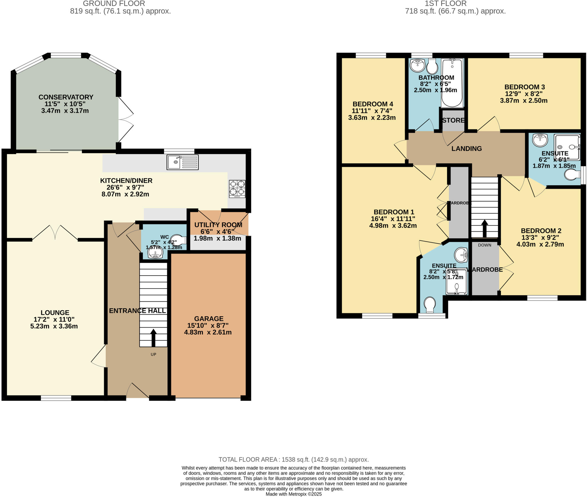 Johnson Close, Nottingham, NG16 floorplan