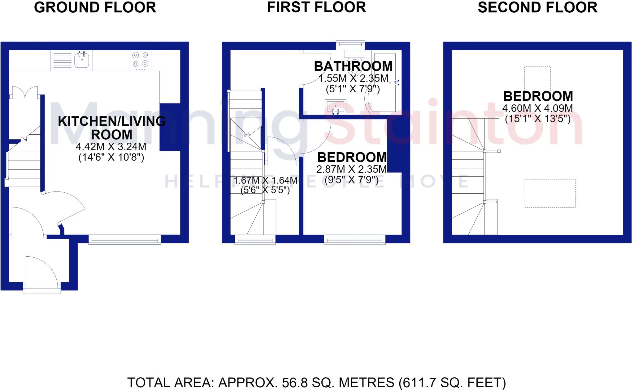 Greenside, Pudsey, Leeds, West Yorkshire floorplan