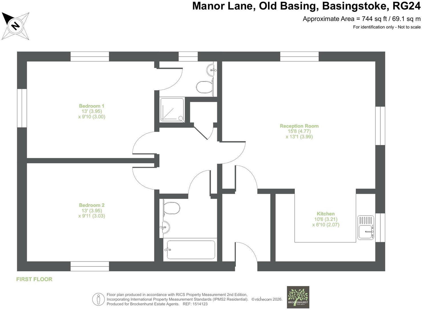 Manor Court, Manor Lane, Old Basing RG24 7AE floorplan