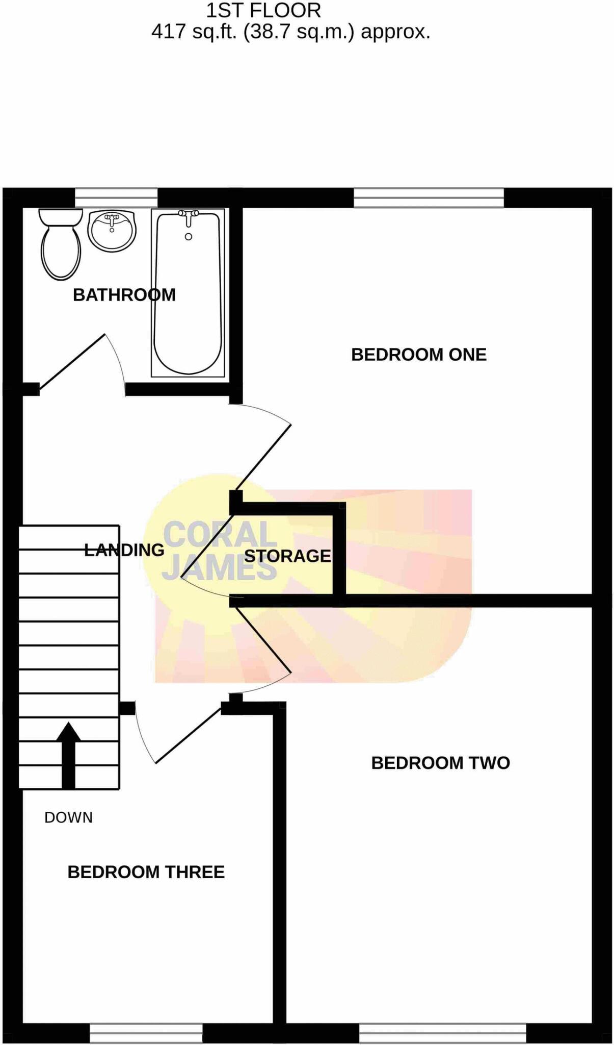 Spacious Semi Backing onto Fields floorplan