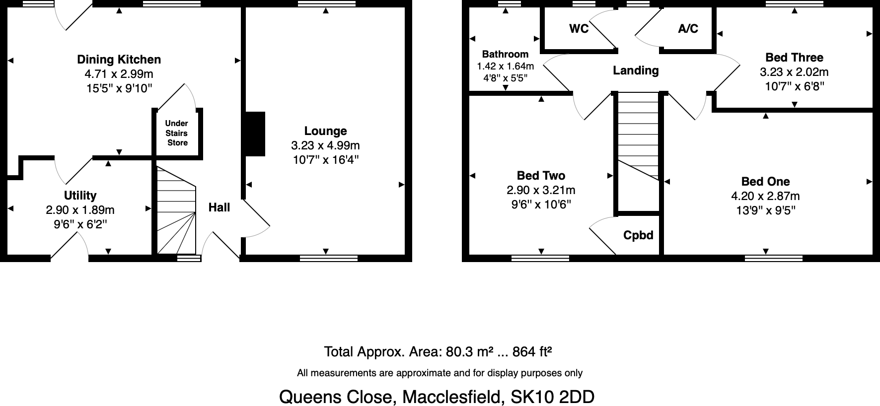 Queens Close, Macclesfield, SK10 2DD floorplan