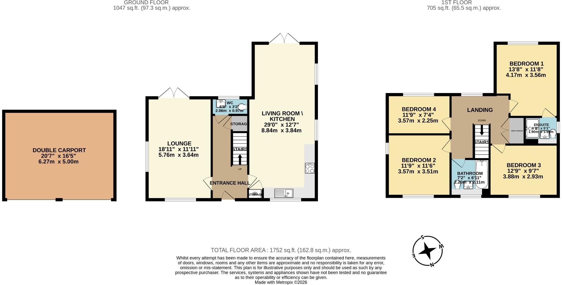 1 Willow Close, Chequers Road, Minster on Sea, Sheerness, Kent, ME12 3XW floorplan