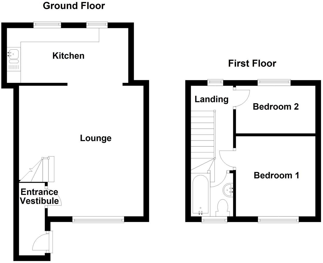 Back Lane, Mirfield floorplan
