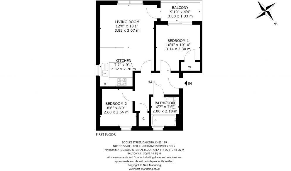 2C, Duke Street, Dalkeith, EH22 1BG floorplan