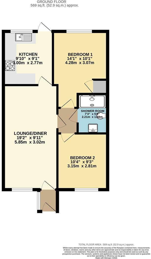 Burford Gardens, Evesham floorplan