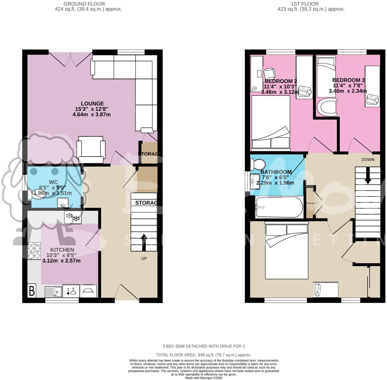 Swann Street, Castle Hill, Swanscombe, DA10 floorplan