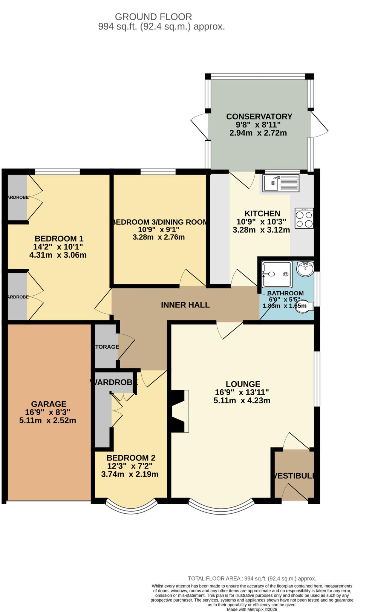 Harborne Drive, Spital floorplan