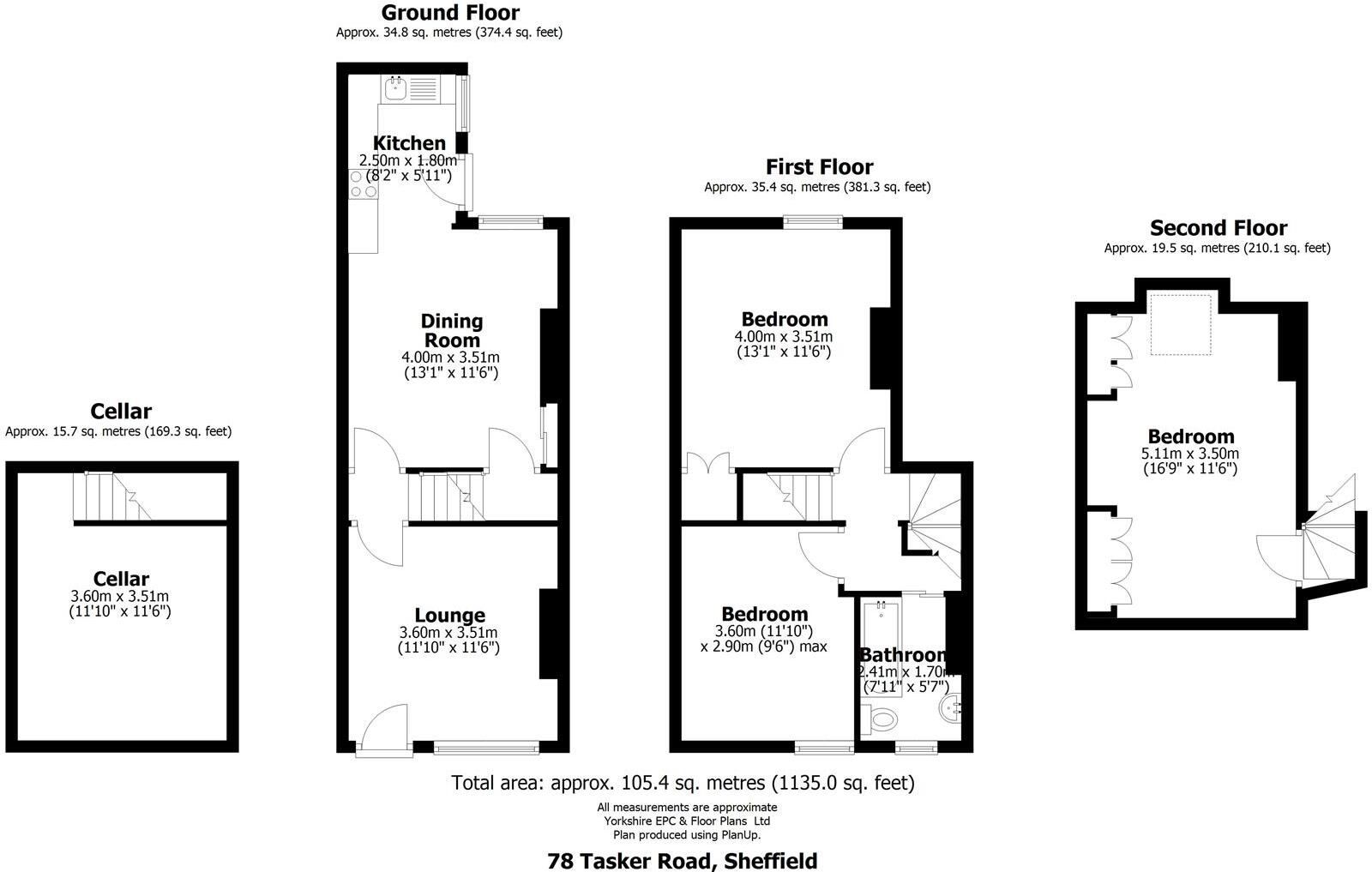 78 Tasker Road, Crookes, Sheffield floorplan