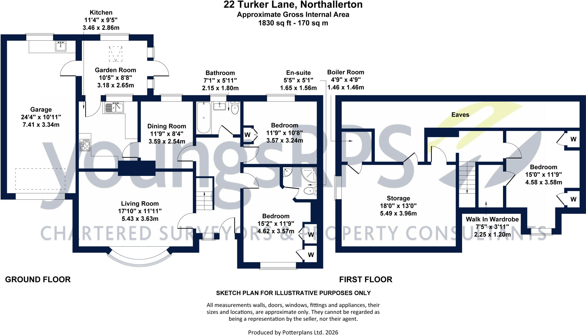 Turker Lane, Northallerton, North Yorkshire, DL6 floorplan