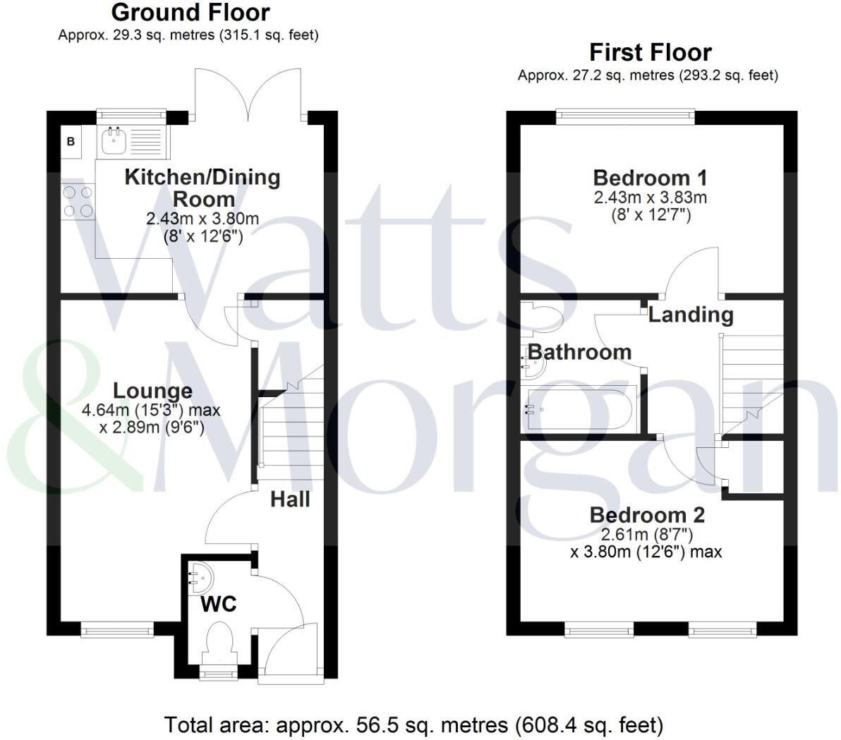 86 Plasnewydd Walk, Llantwit Major, Vale of Glamorgan, CF61 2YZ floorplan
