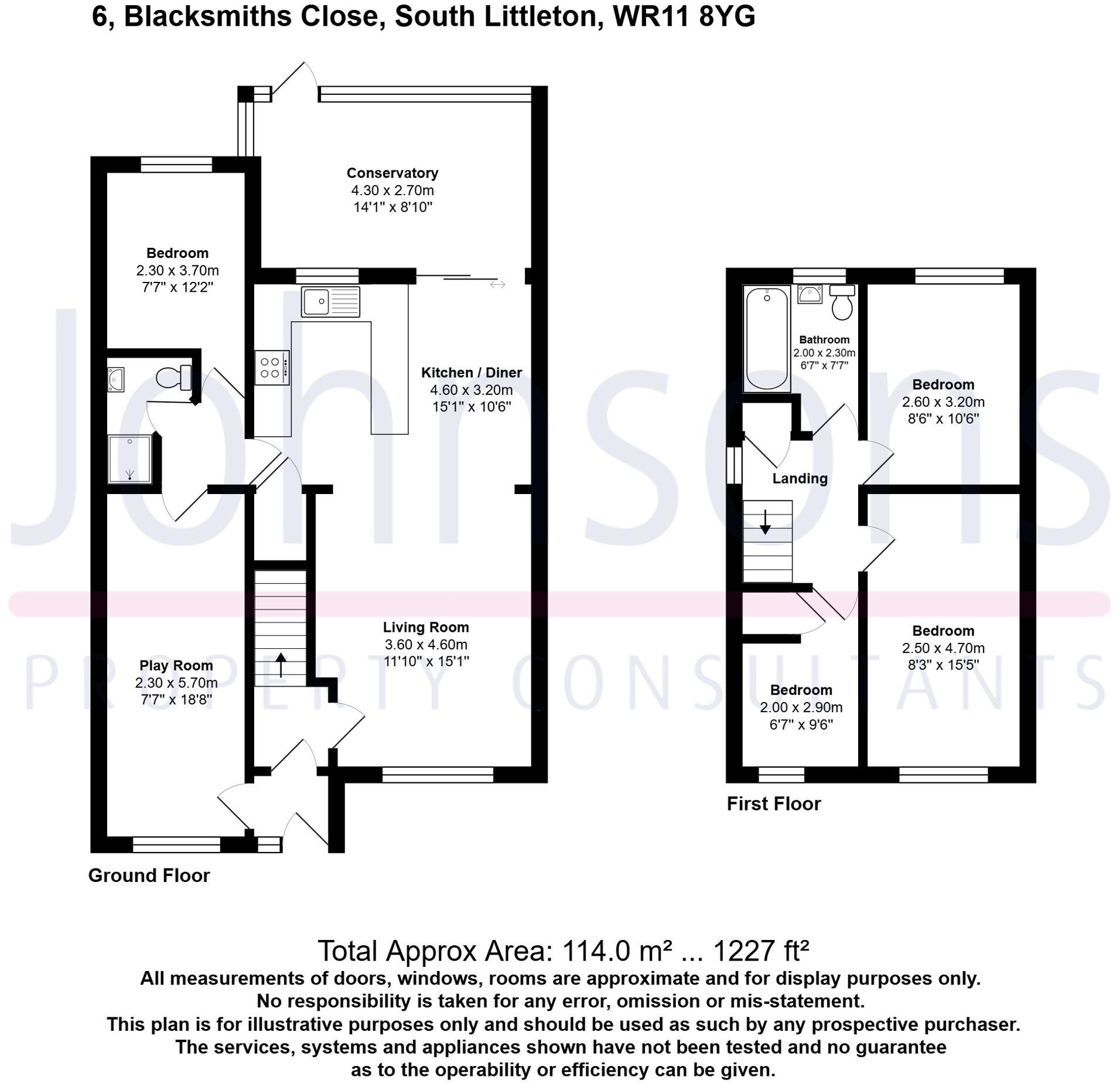 6, Blacksmiths Close, South Littleton, WR11 floorplan