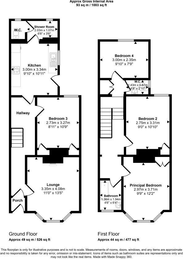 130 Avon Road, Bournemouth, Dorset, BH8 8SF floorplan