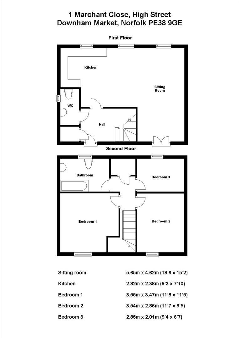 1 Marchant Court, Downham Market floorplan