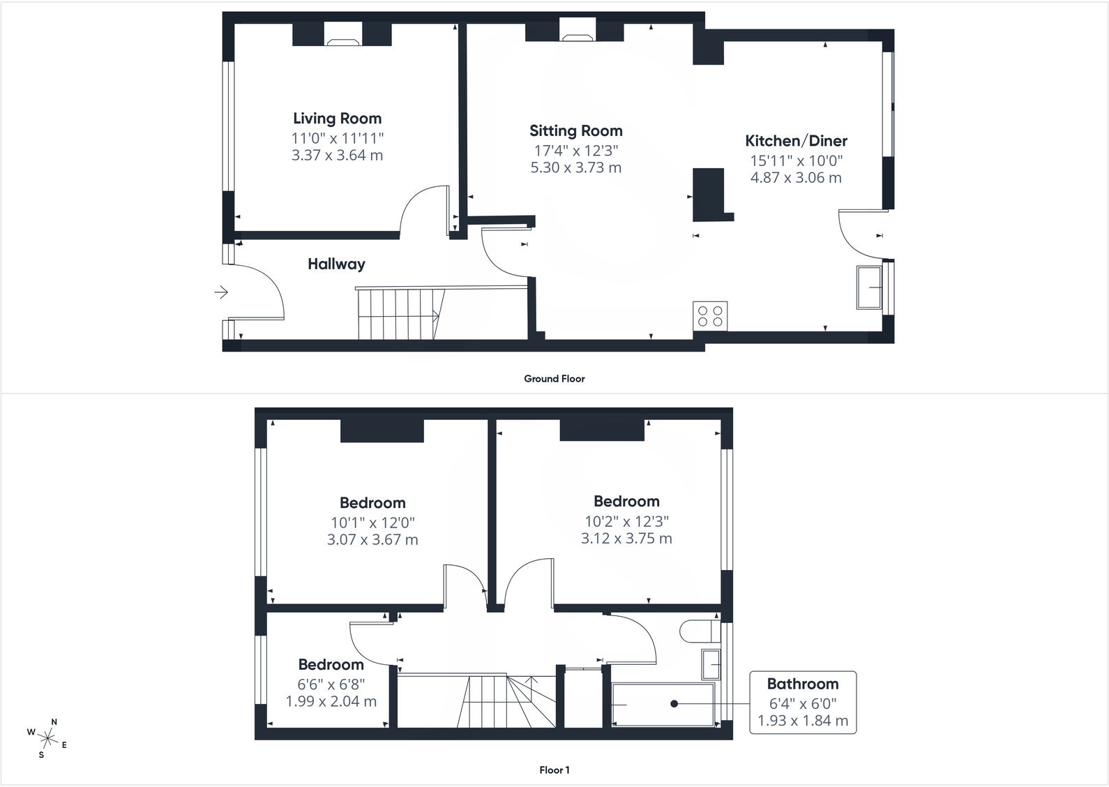 Turner Road, Broadwater, Worthing, BN14 8PZ floorplan
