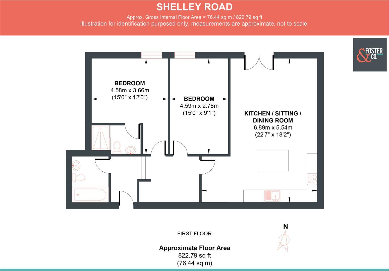 1A Shelley Road, Hove floorplan