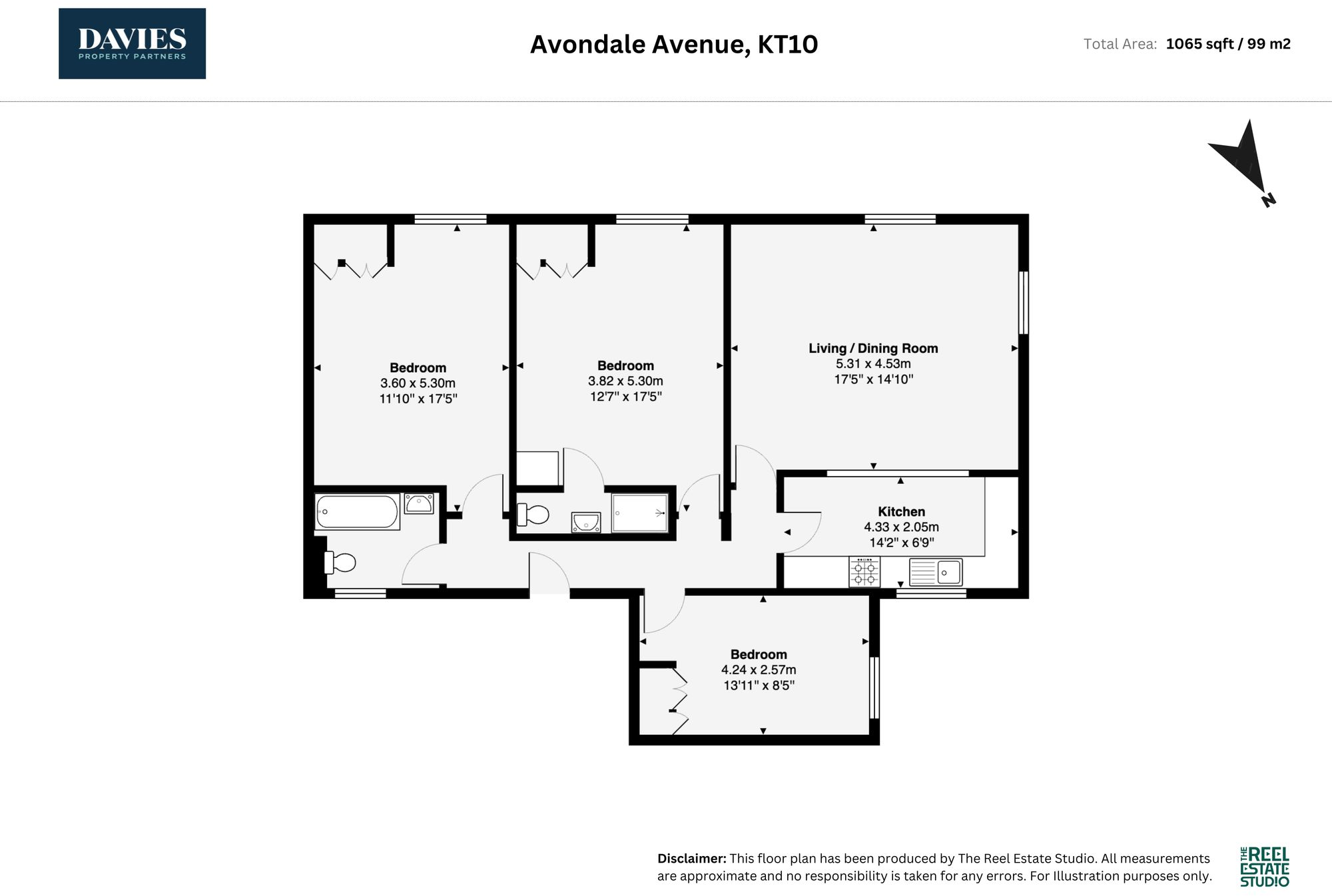 Avondale Avenue, Esher, KT10 floorplan