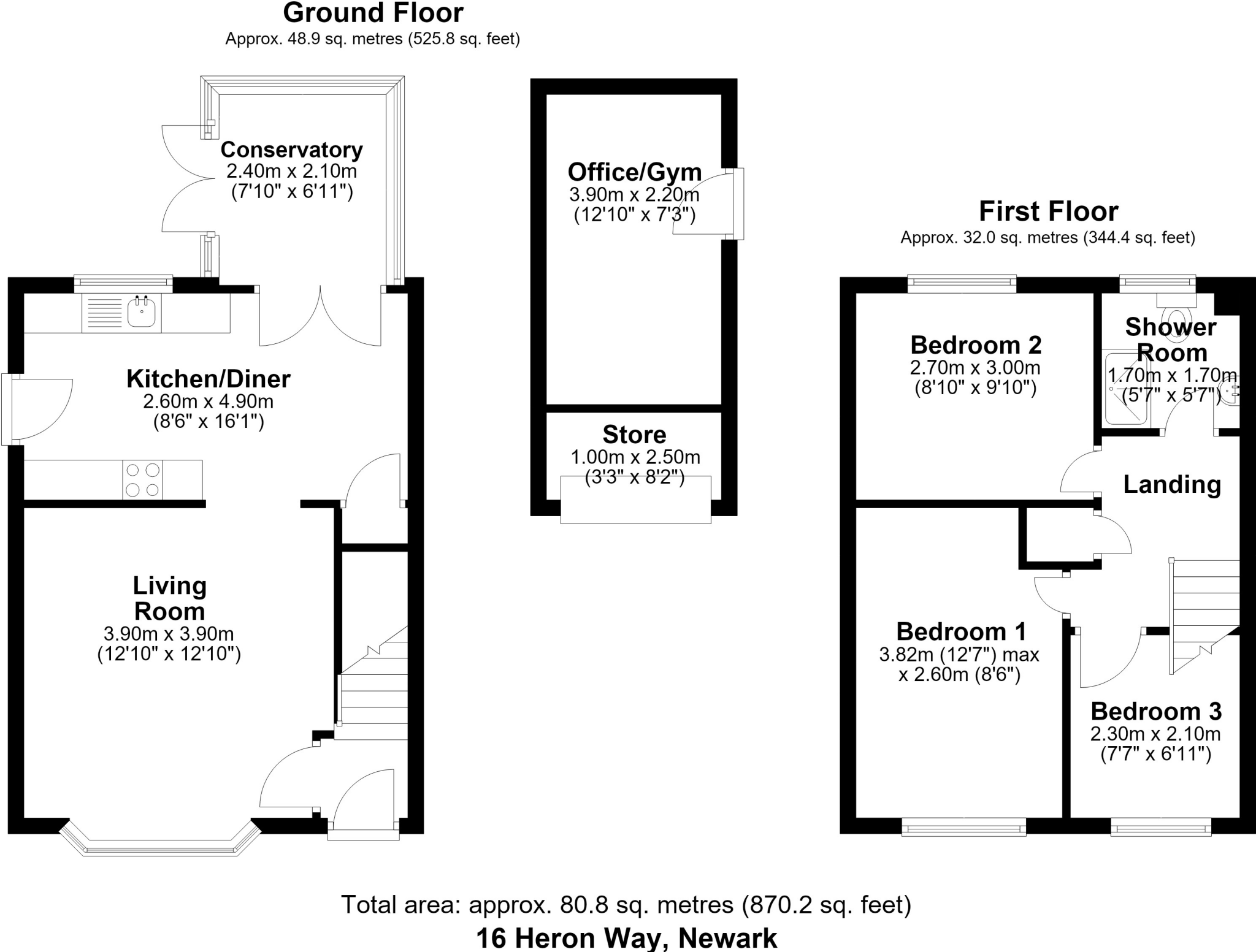 Heron Way, Balderton floorplan