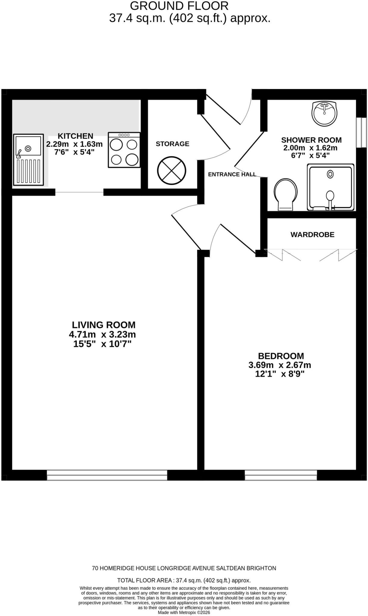 Homeridge House, Longridge Avenue, Saltdean, BN2 8RQ floorplan