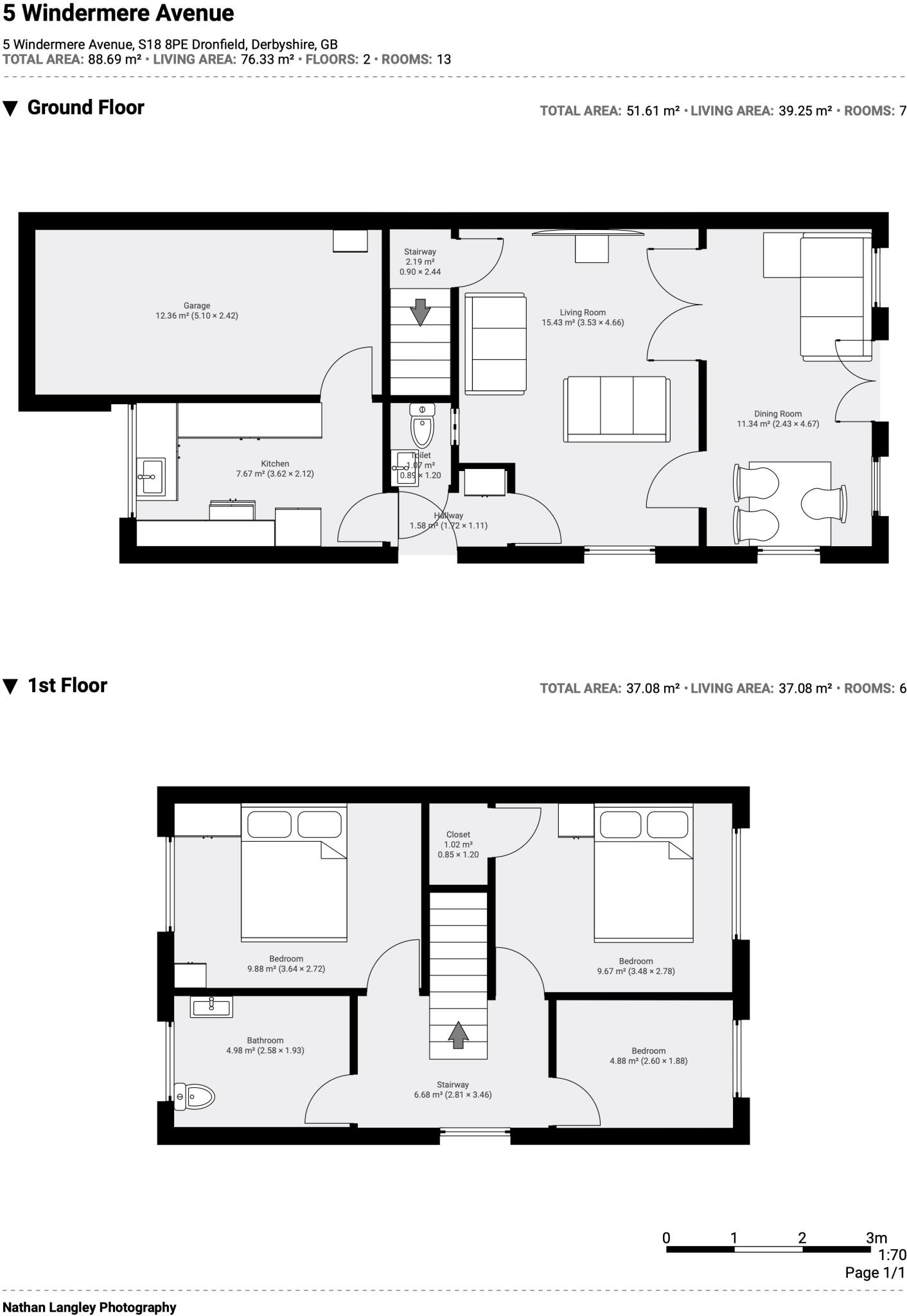 5 Windermere Avenue, Dronfield Woodhouse, Dronfield, Derbyshire S18 8PD floorplan