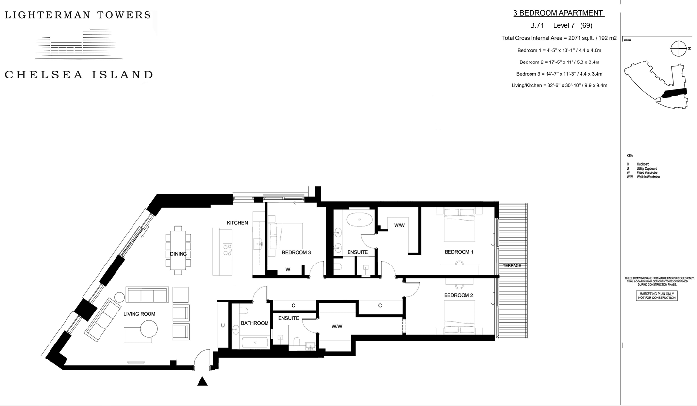 Lighterman Towers, Harbour Avenue, London, SW10 floorplan