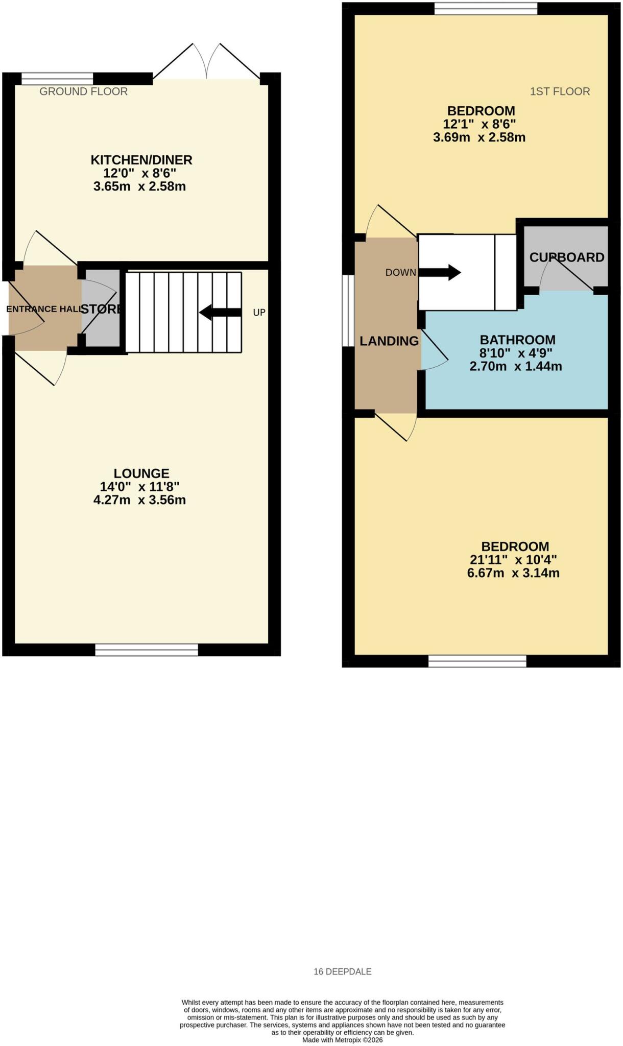 Deepdale Road, Forest Town, NG19 floorplan