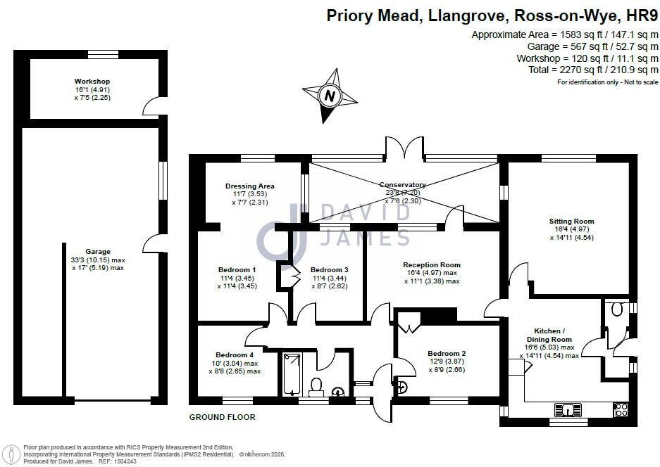 Llangrove, Ross-on-Wye, Herefordshire, HR9 floorplan