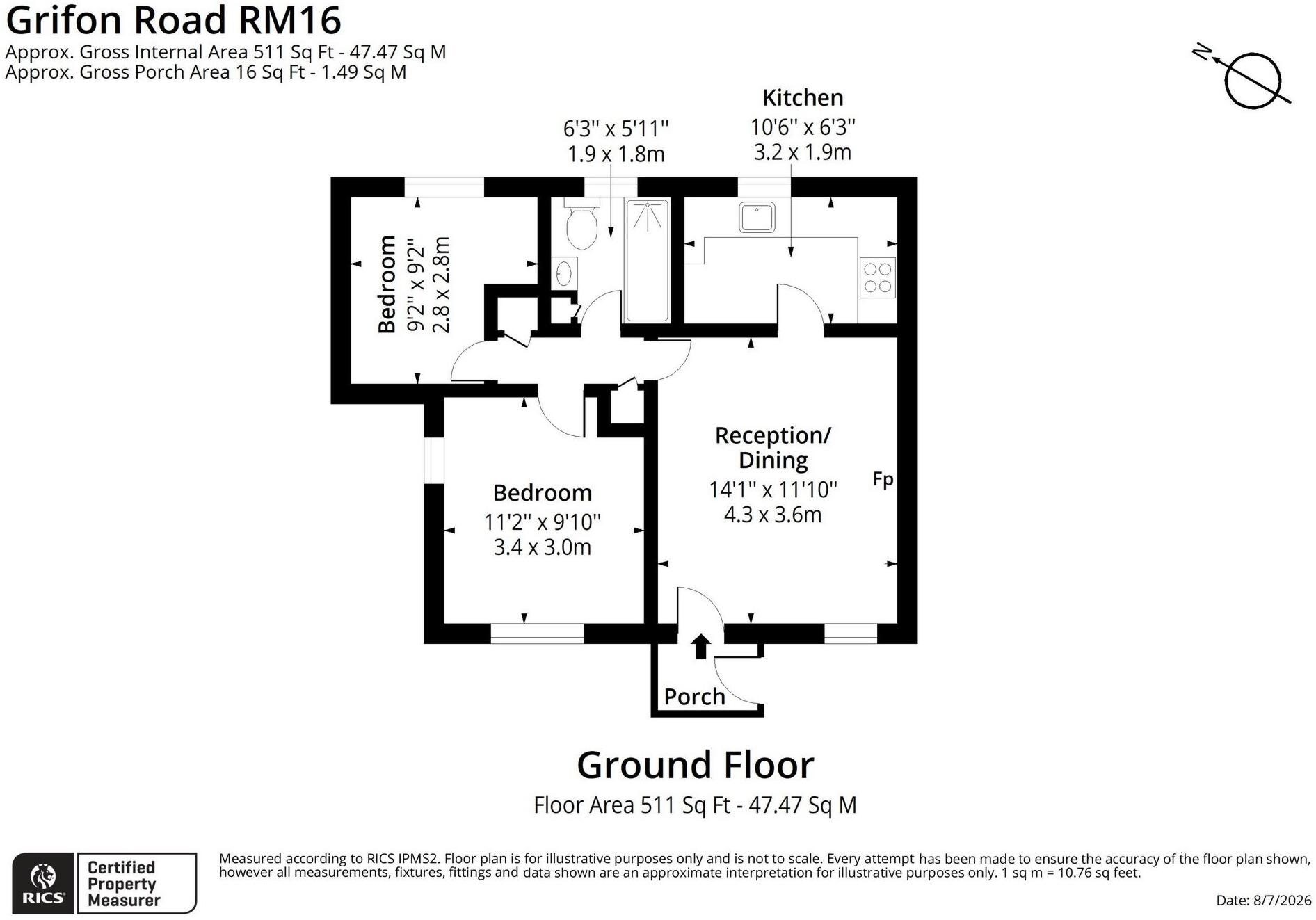 Grifon Road, Chafford Hundred, RM16 floorplan