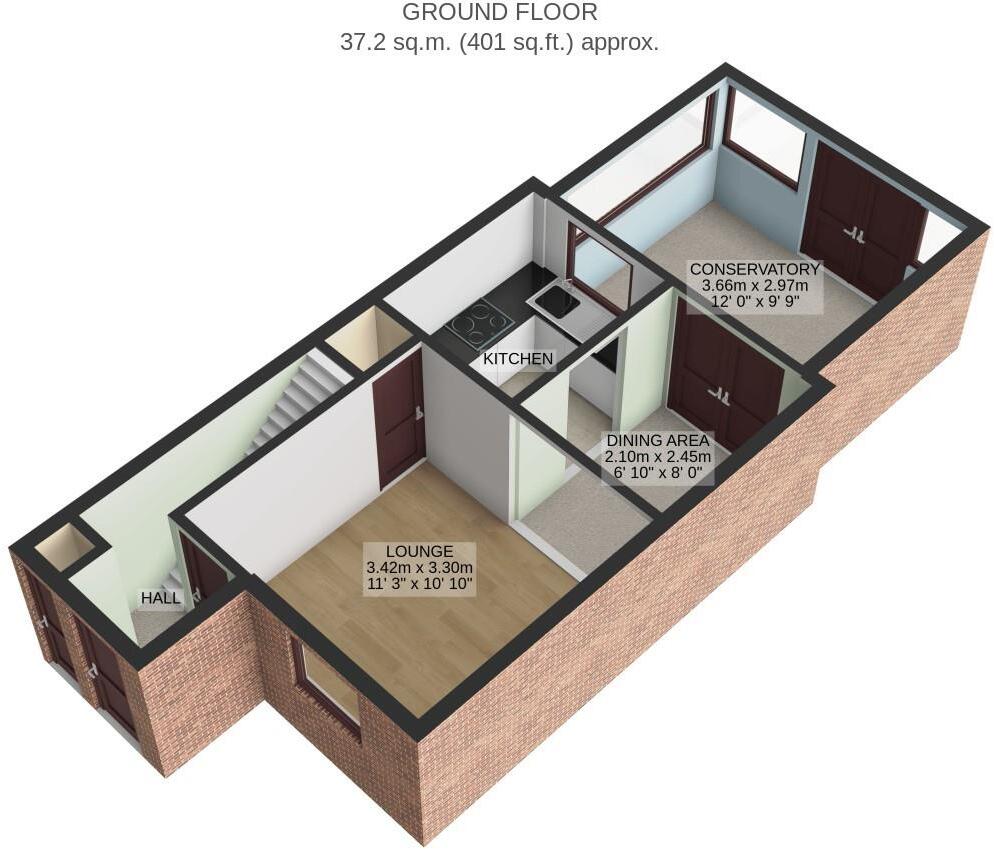 CHAIN FREE - Buxton Drive, Desborough, Kettering floorplan