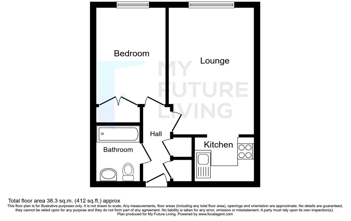 Oakland Court, Fitzalan Road, Littlehampton, BN17 floorplan