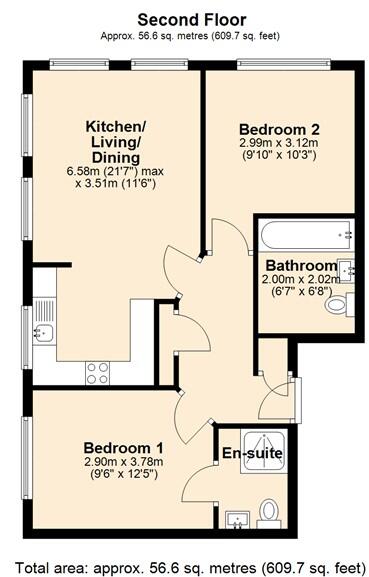 Hatters Court, Stockport floorplan