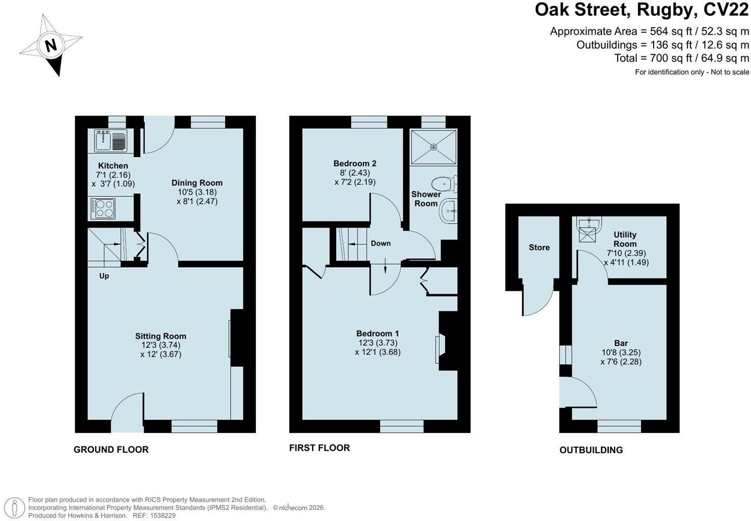 Oak Street, Rugby, CV22 floorplan