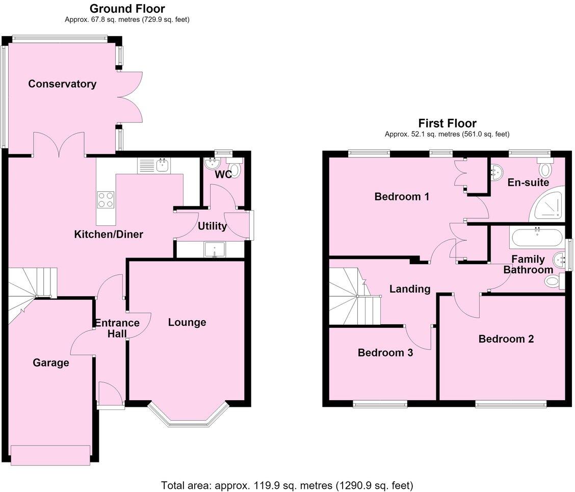  Fallow Close, Broughton Astley, LEICESTER, LE9 floorplan