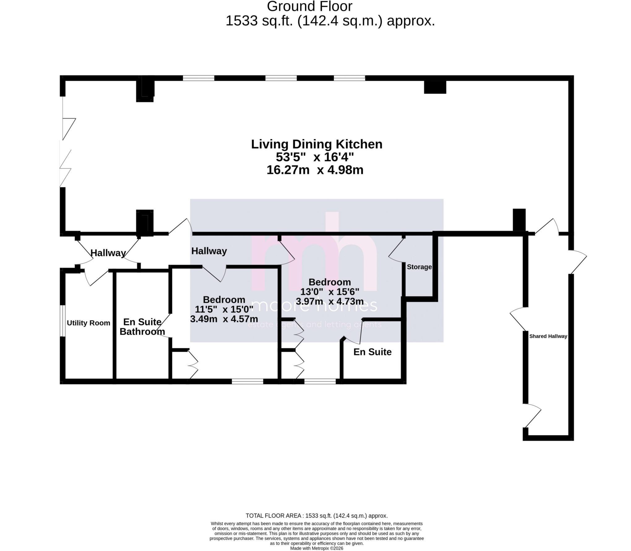 FIRST FLOOR APARTMENT, PARK LANE, Poynton, SK12 1RD floorplan