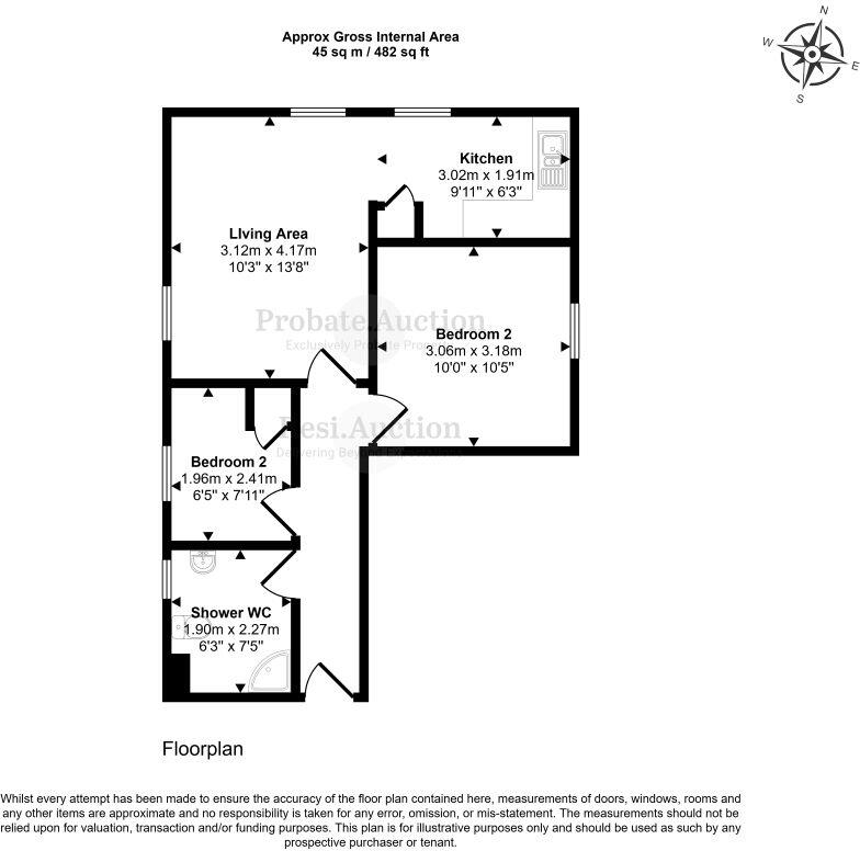 Flat 18 St. Peters Court, Market Place, Sidmouth, Devon, EX10 8AR floorplan