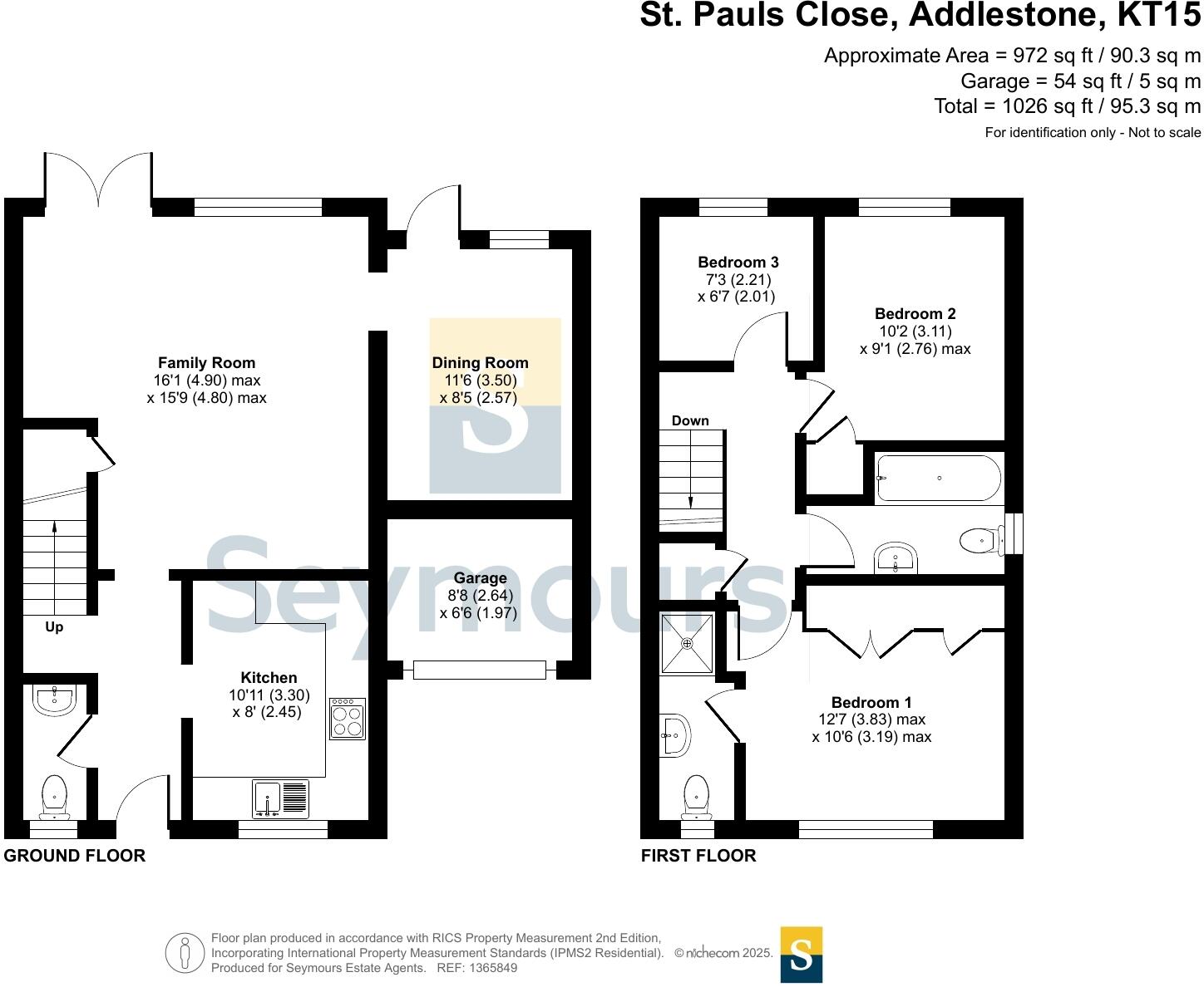 St. Pauls Close, Addlestone, KT15 floorplan