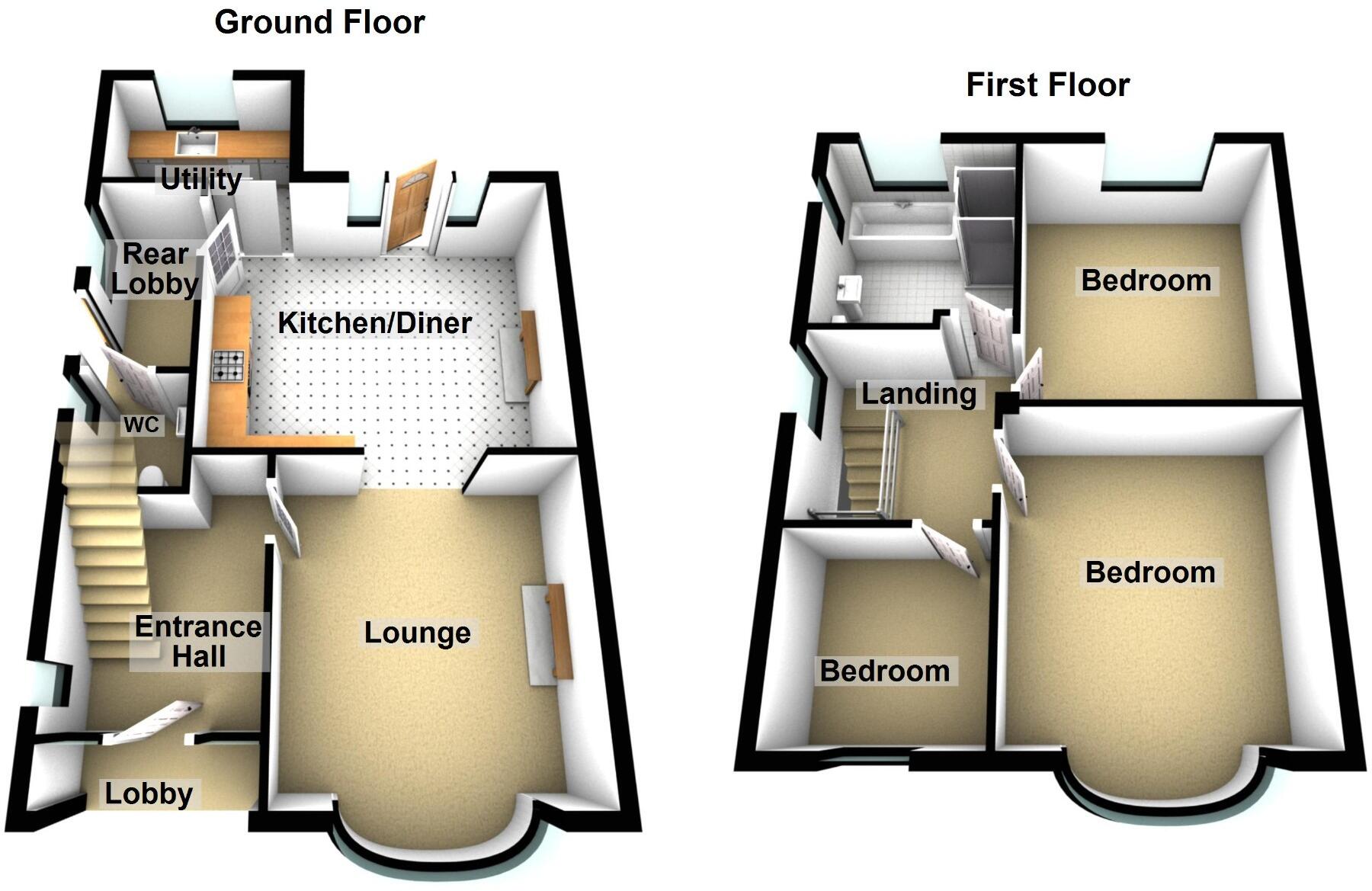 Lynn Road, Wisbech, Cambridgeshire, PE13 floorplan