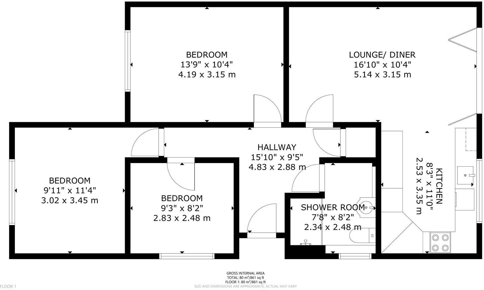 Monceux Road, Herstmonceux, Hailsham floorplan