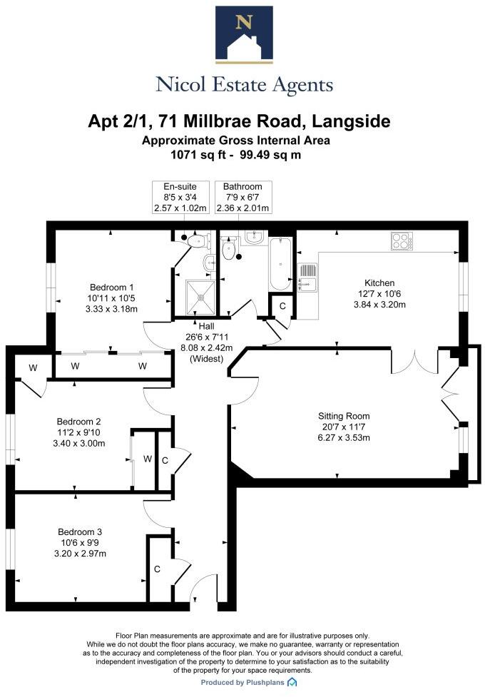 Millbrae Road, Langside floorplan