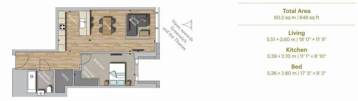 Hampton Tower, Marsh Wall, London, E14 floorplan