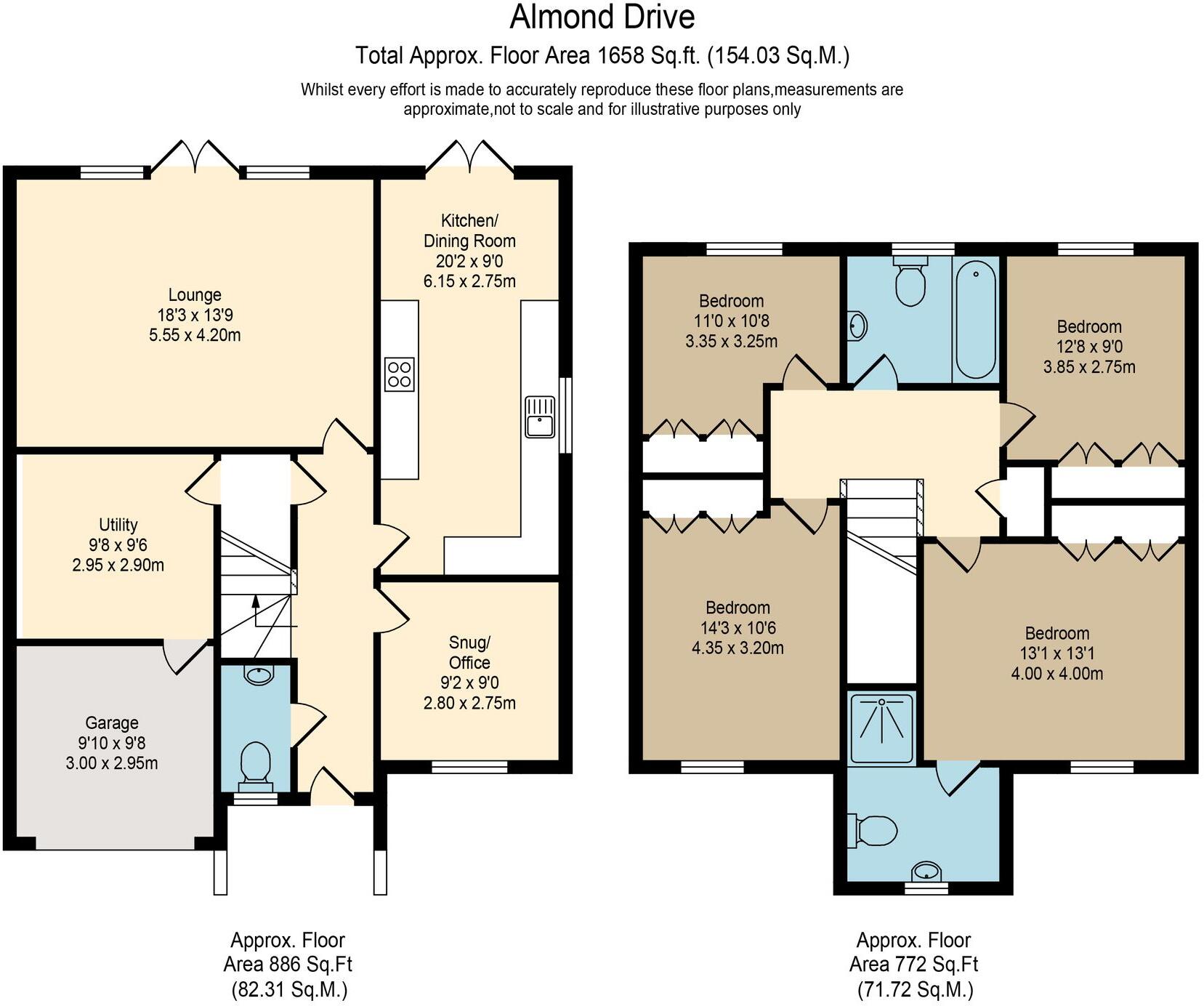 Almond Drive, Coppull, PR7 floorplan